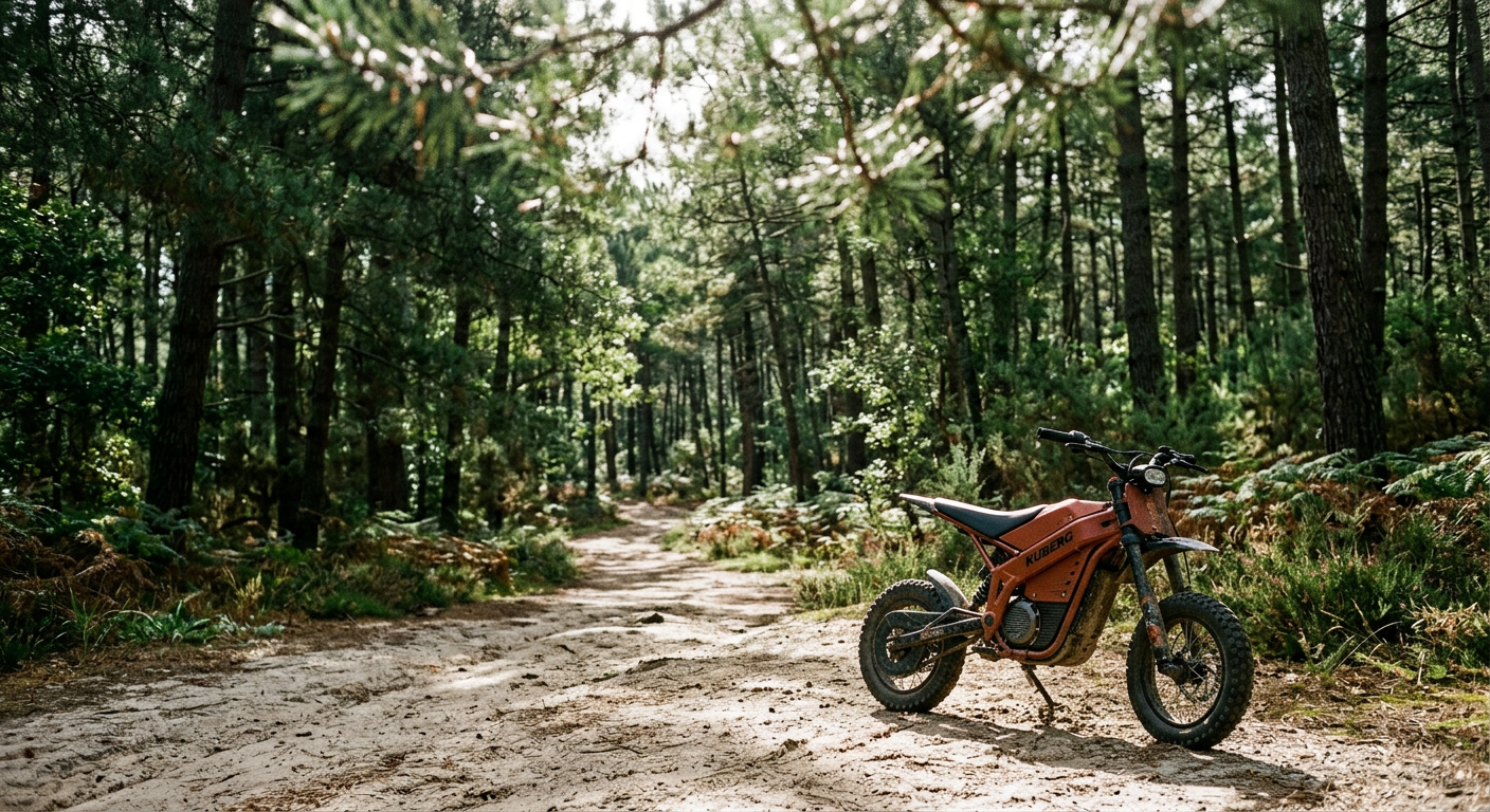 A Ride Le Touquet electric mini moto, into the pines