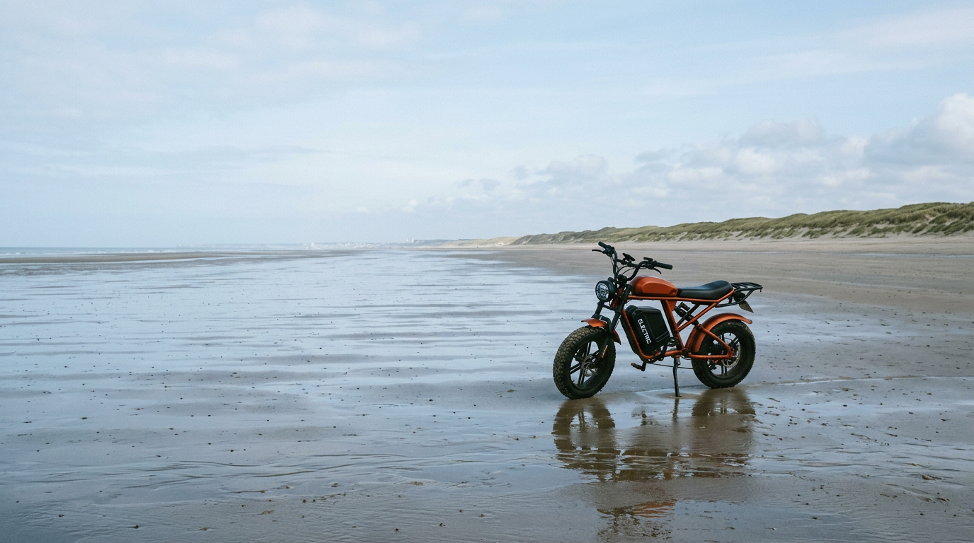 A Ride Le Touquet electric mini moto, the whole beach, low tide